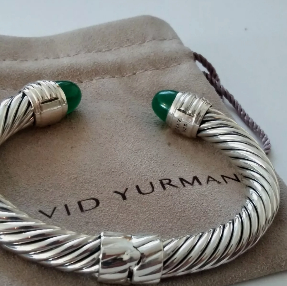 David Yurman 10 MM Green Onyx Cuff